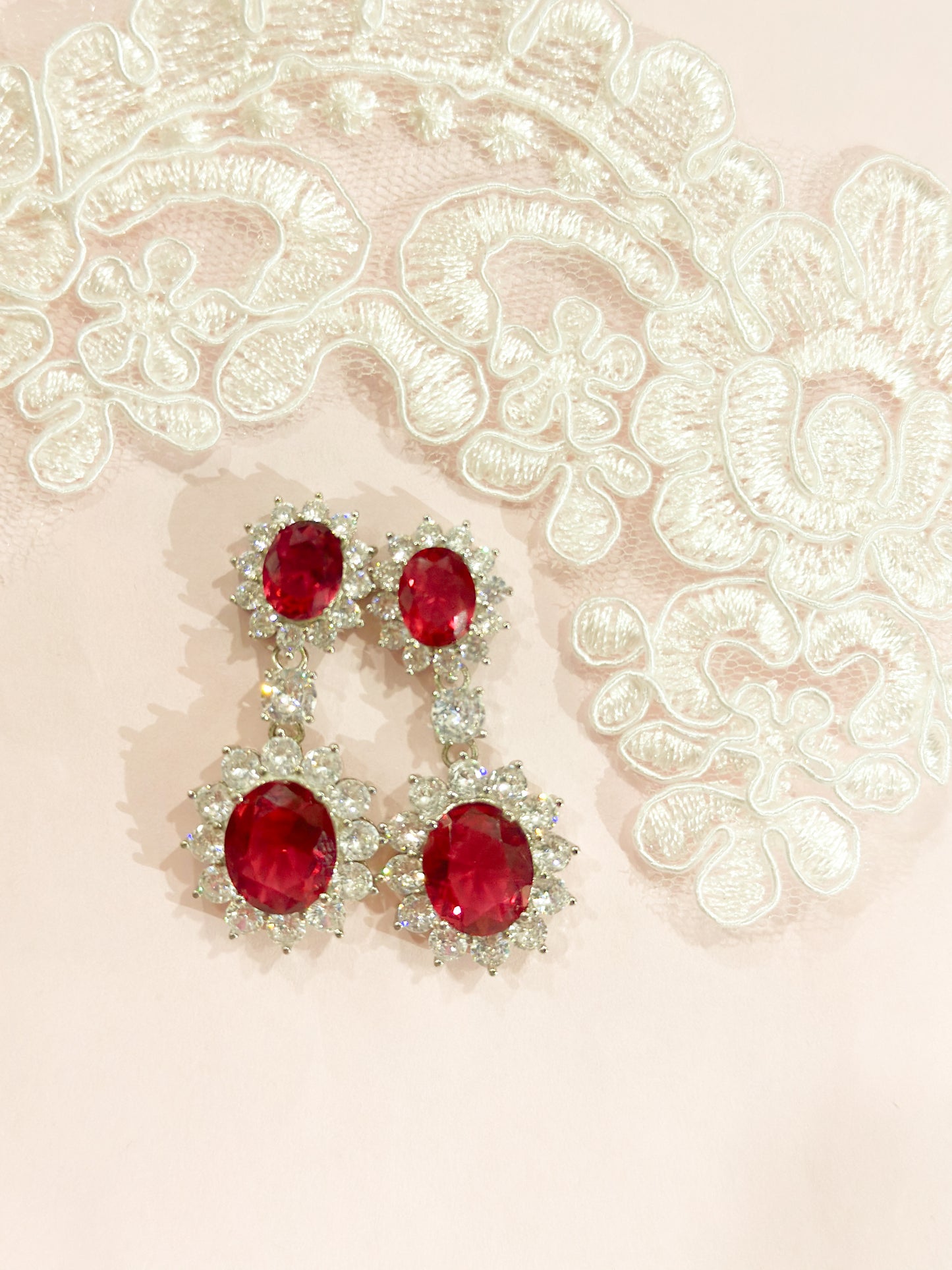 Long colored earrings