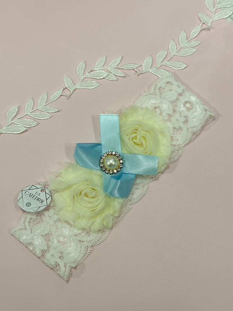 Liga de novia doble flor