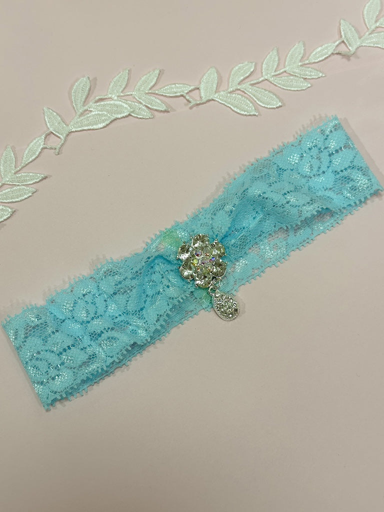 Liga de novia celeste