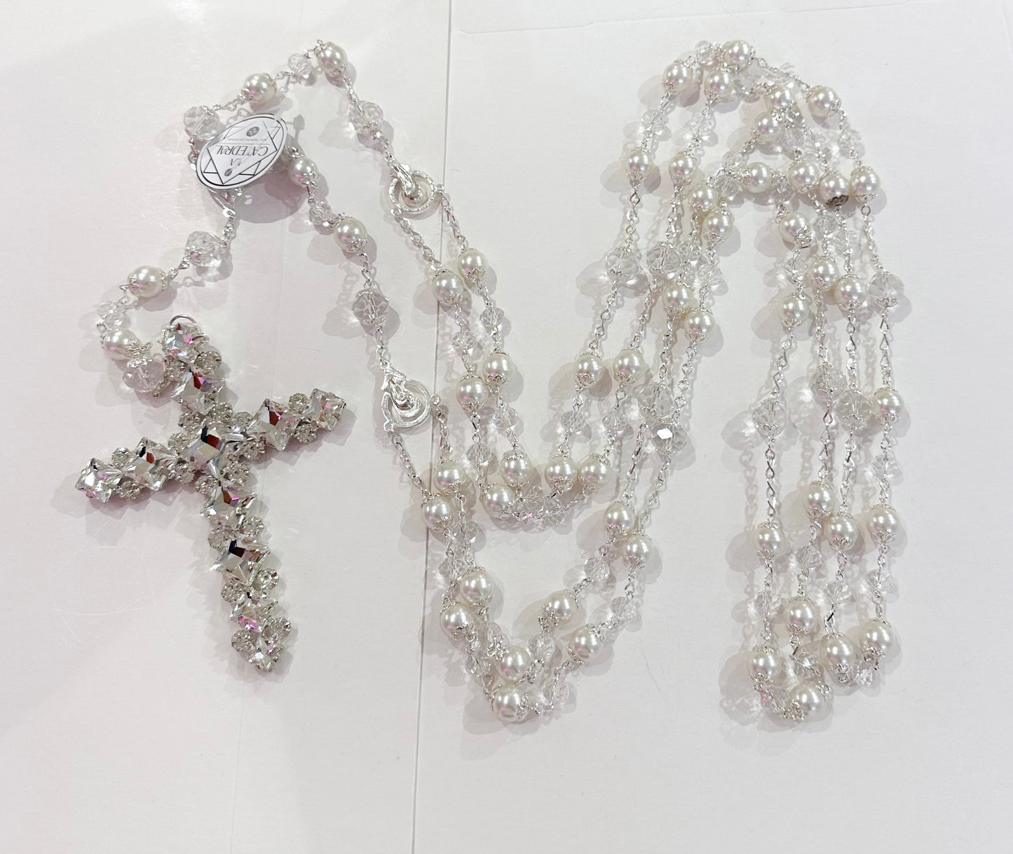 Silver religious ribbon