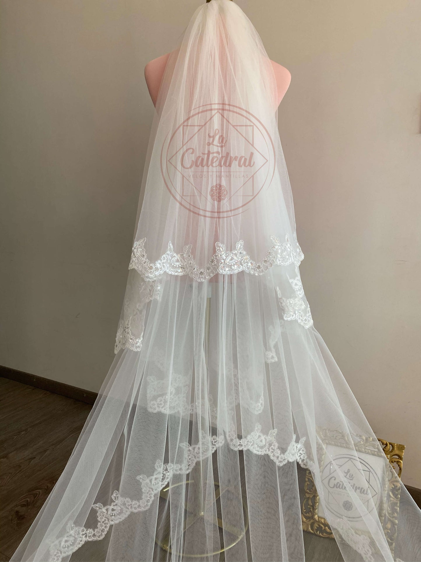 Monicari - Long Double Layer Veil 3x3m
