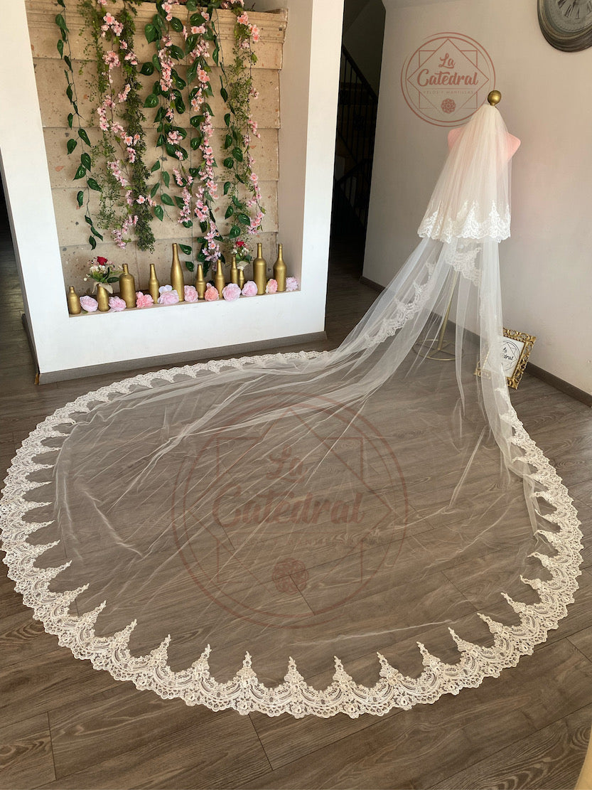 Nadia - Royal Double Layer Veil 3.50x3 meters
