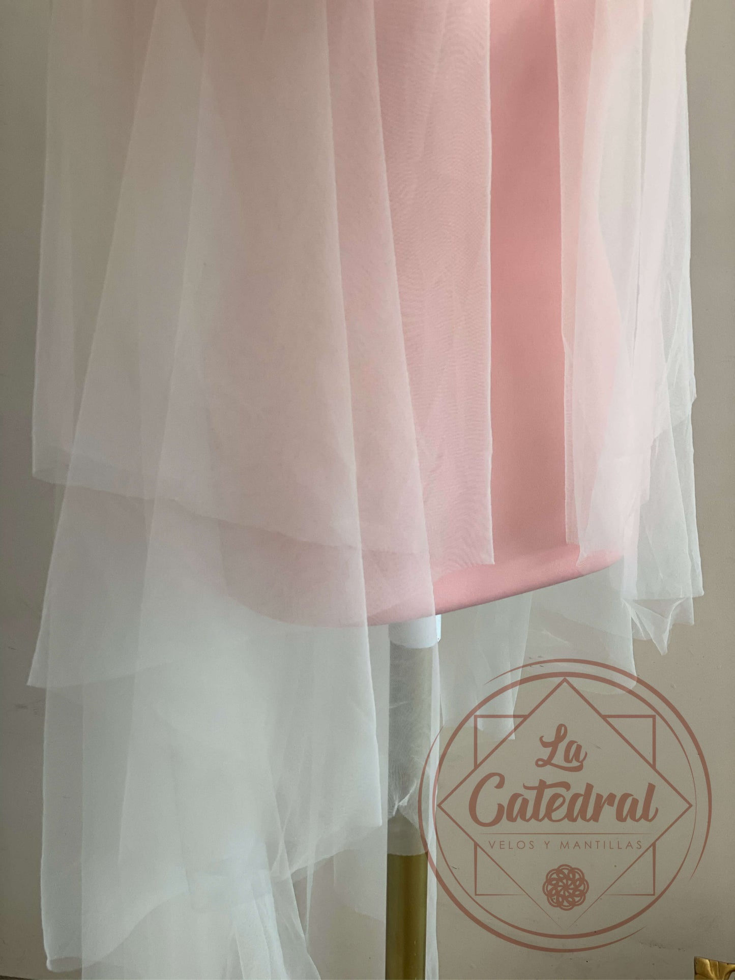Margaret - Long Double Layer Veil 3x3m