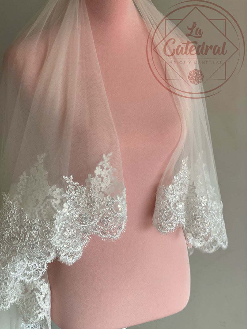 Magaly - Long Double Layer Veil 3x3m