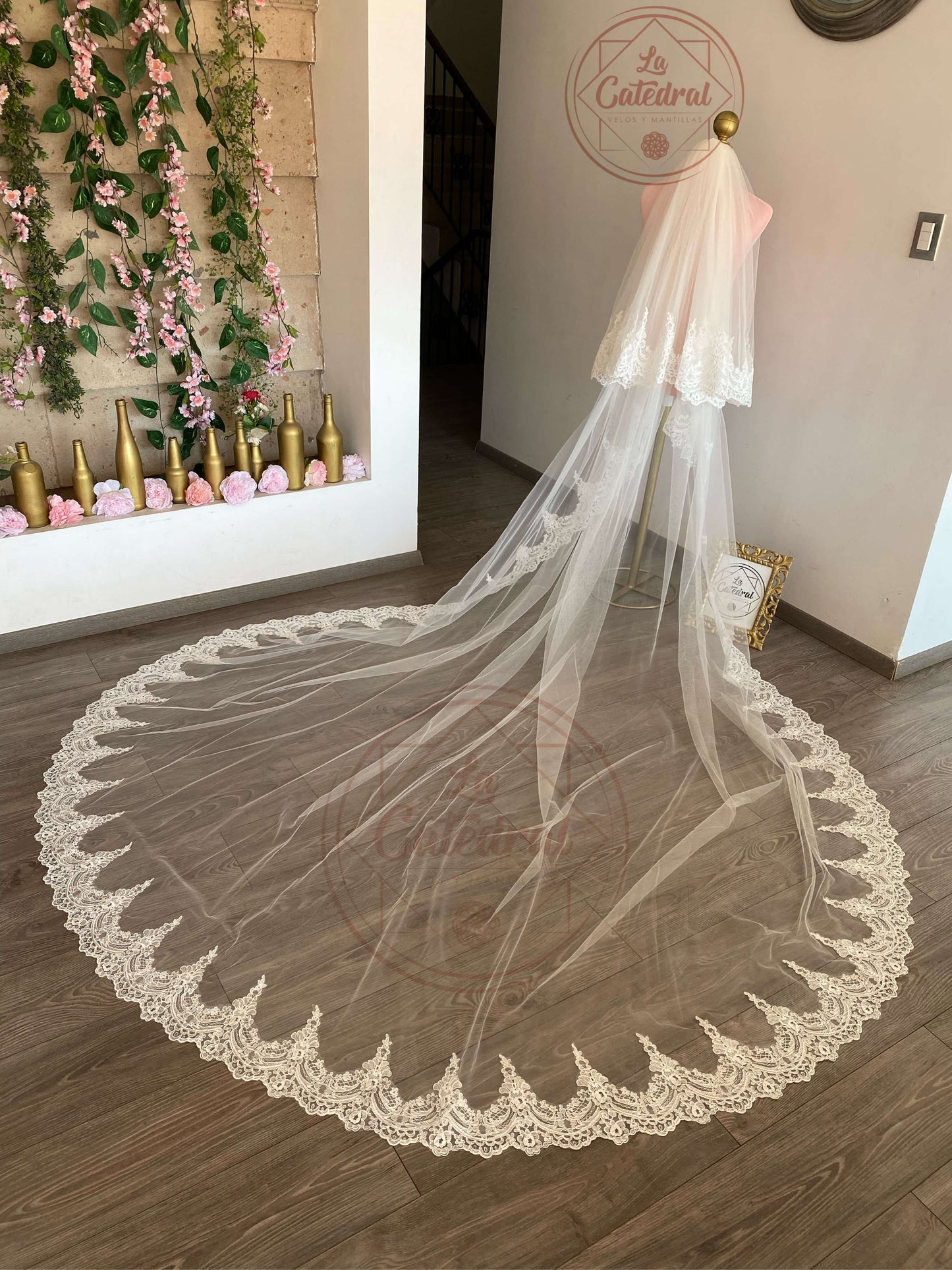 Isela - Long Double Layer Veil 3x3m