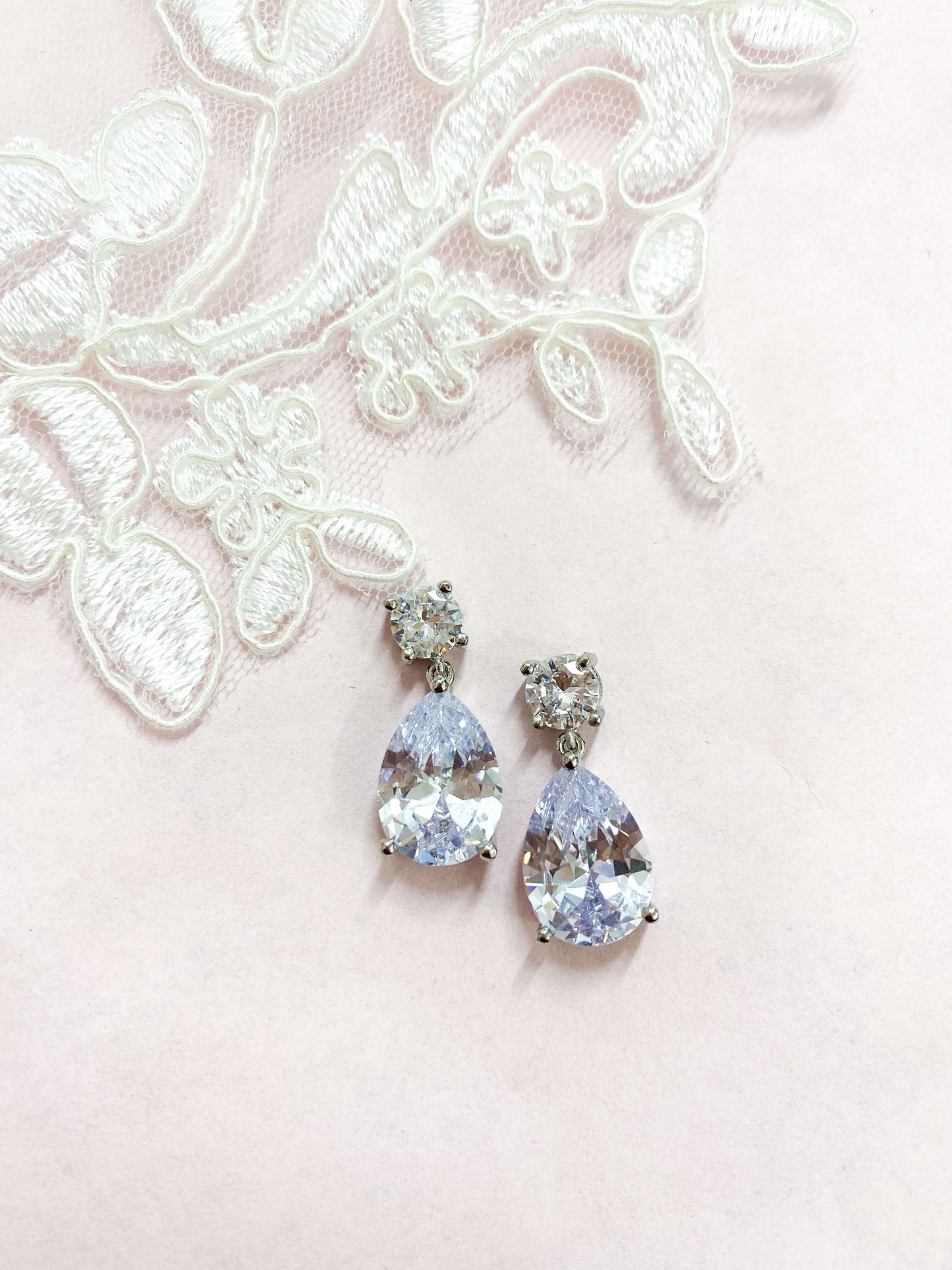 Medium Zirconia Earrings