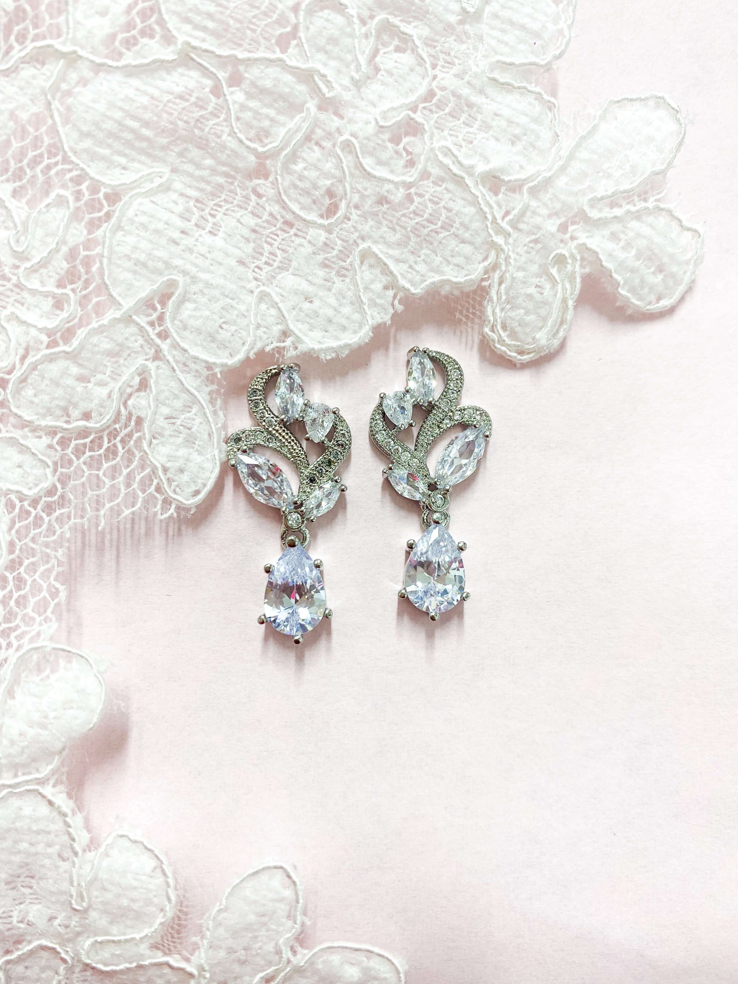 Aretes Largos Zirconia