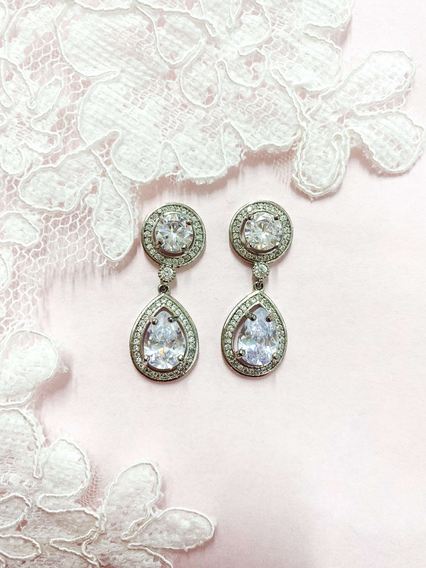 Long Zirconia Earrings