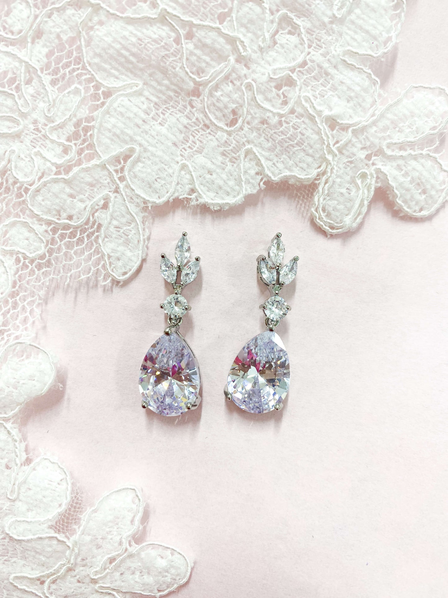 Aretes Largos Zirconia