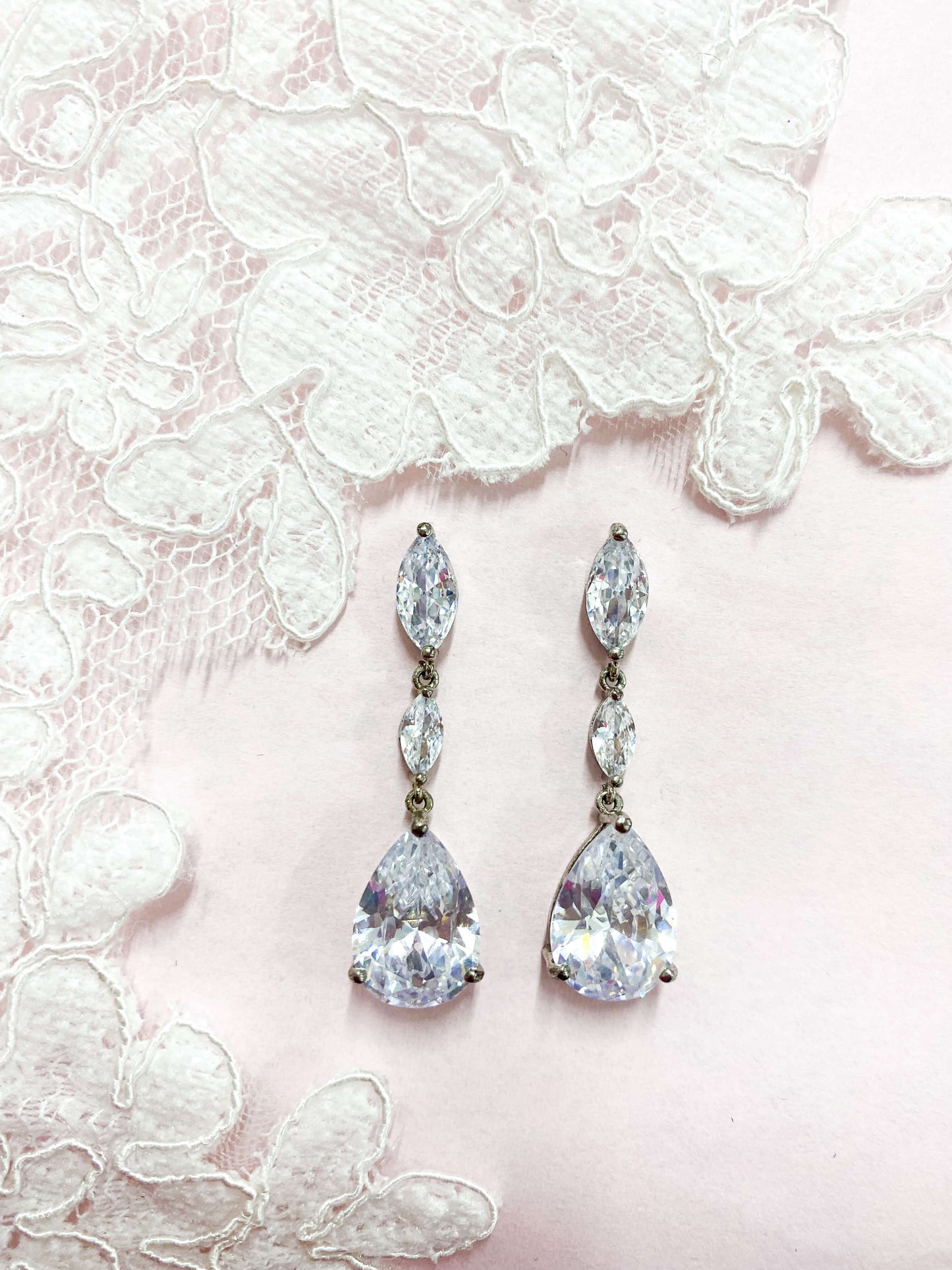 Aretes Largos Zirconia