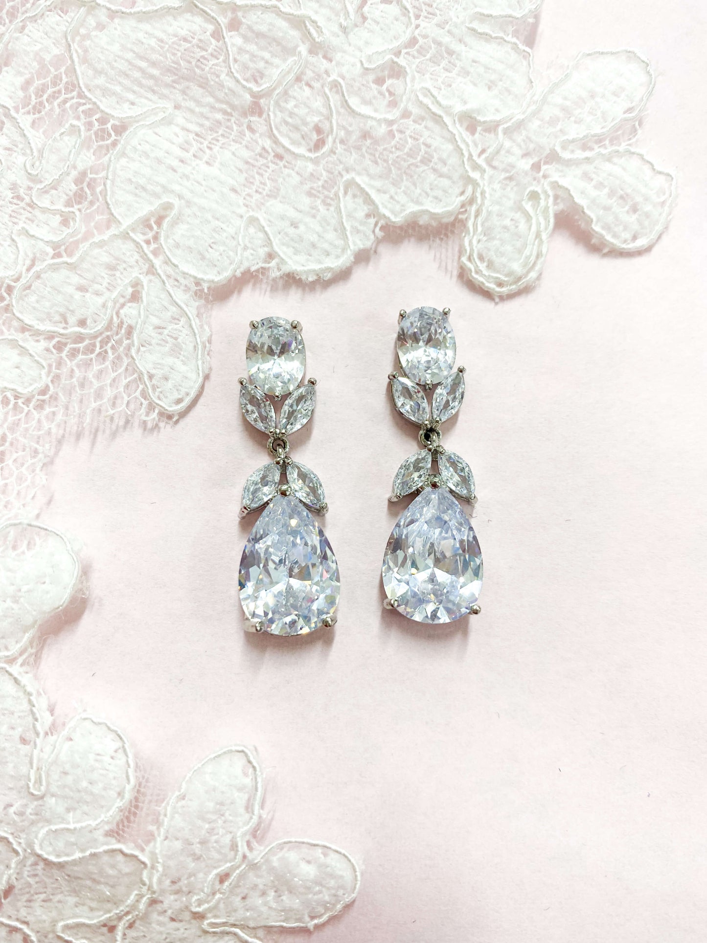 Aretes Largos Zirconia