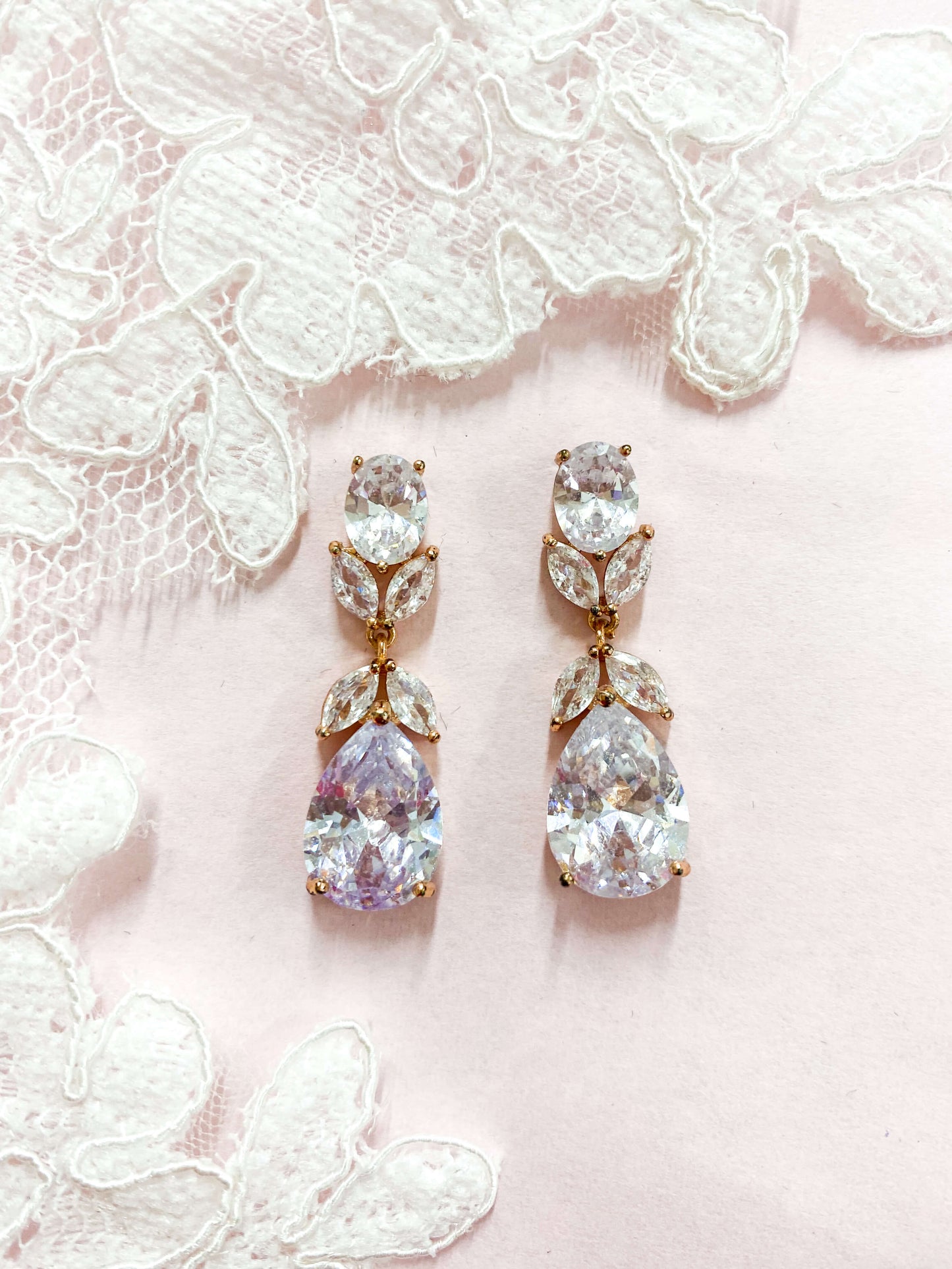 Aretes Largos Zirconia