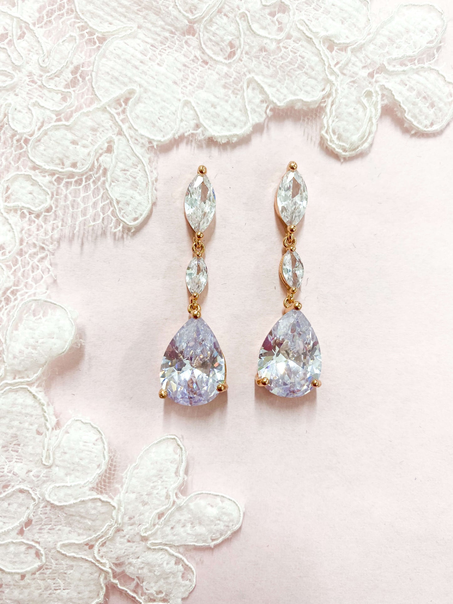 Aretes Largos Zirconia