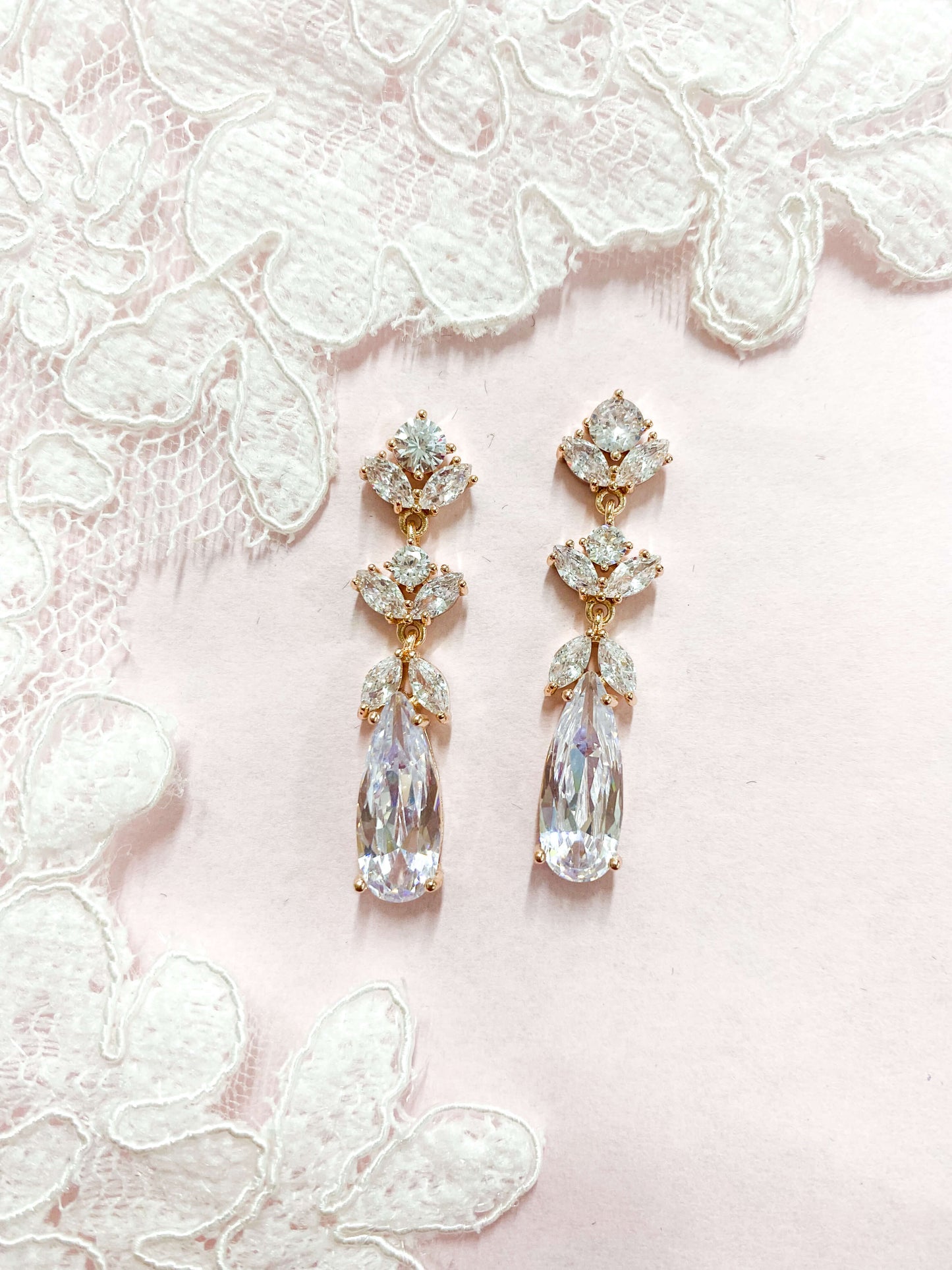 Aretes Largos Zirconia