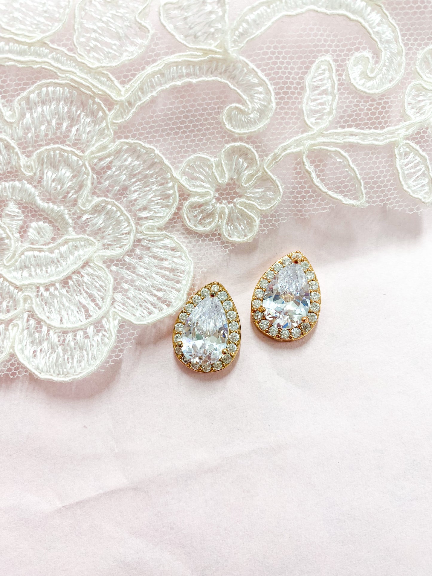 Set Rosegold gotas clásicas