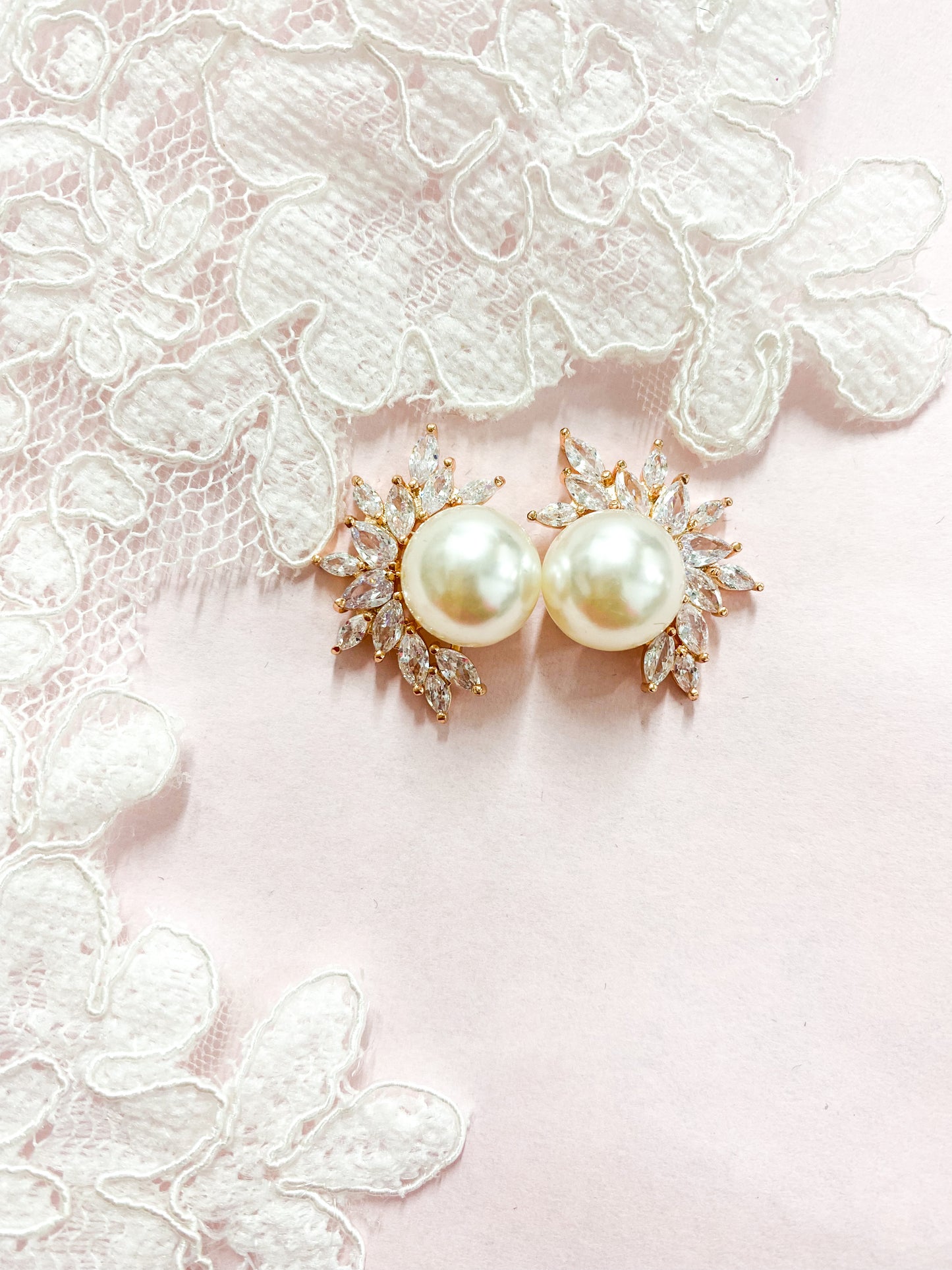 Set Rosegold perla grande