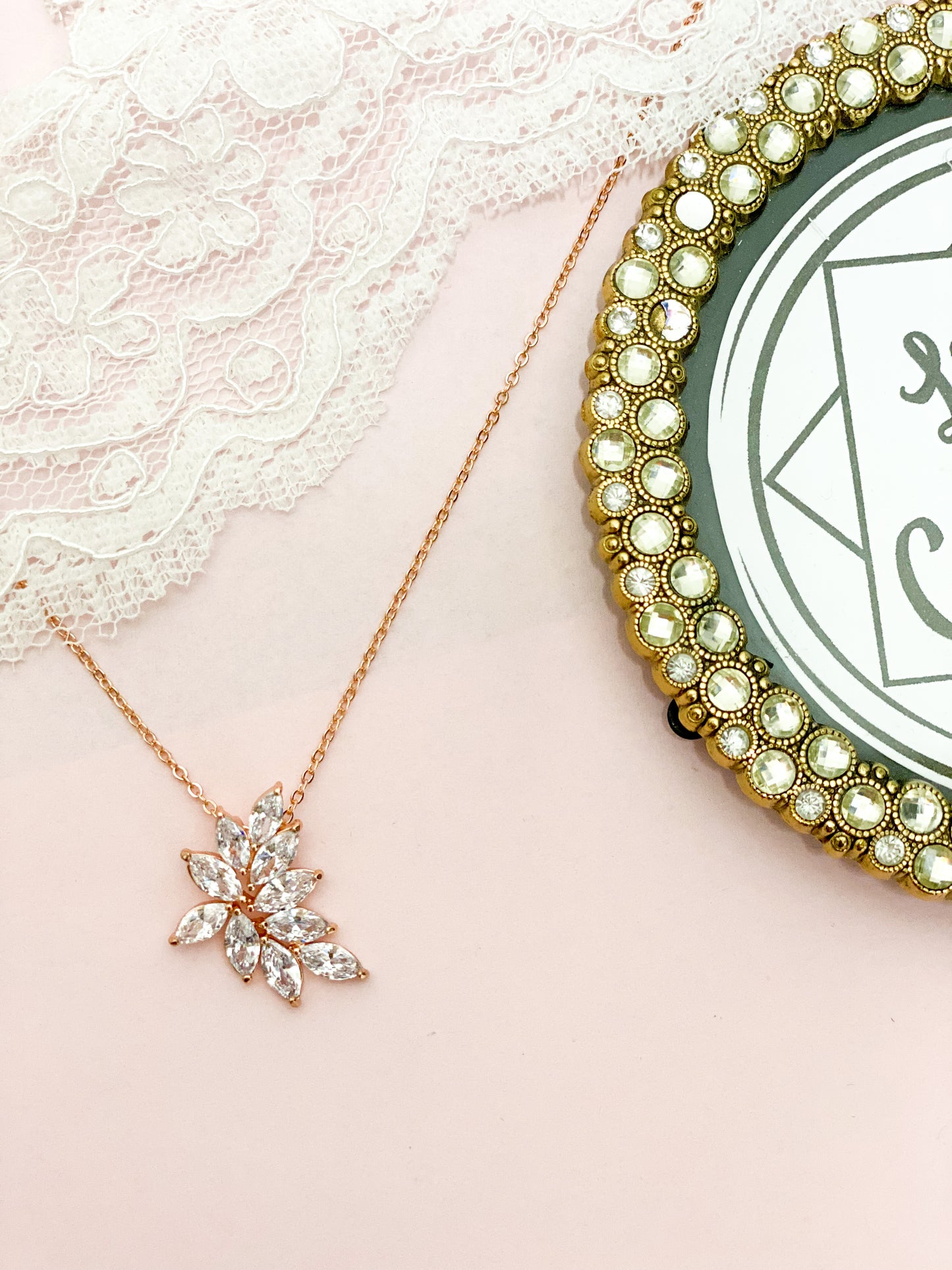 Set Rosegold hojas