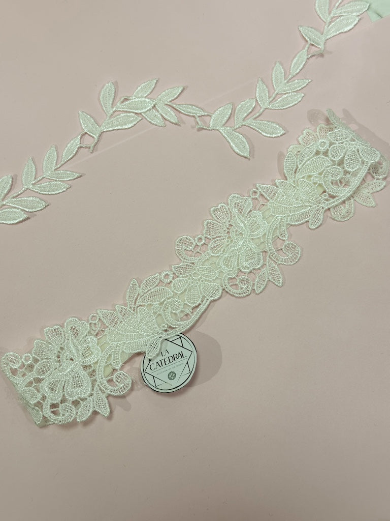 Liga de novia encaje ancho