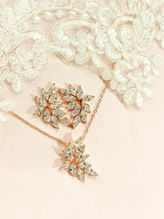 Set Rosegold hojas