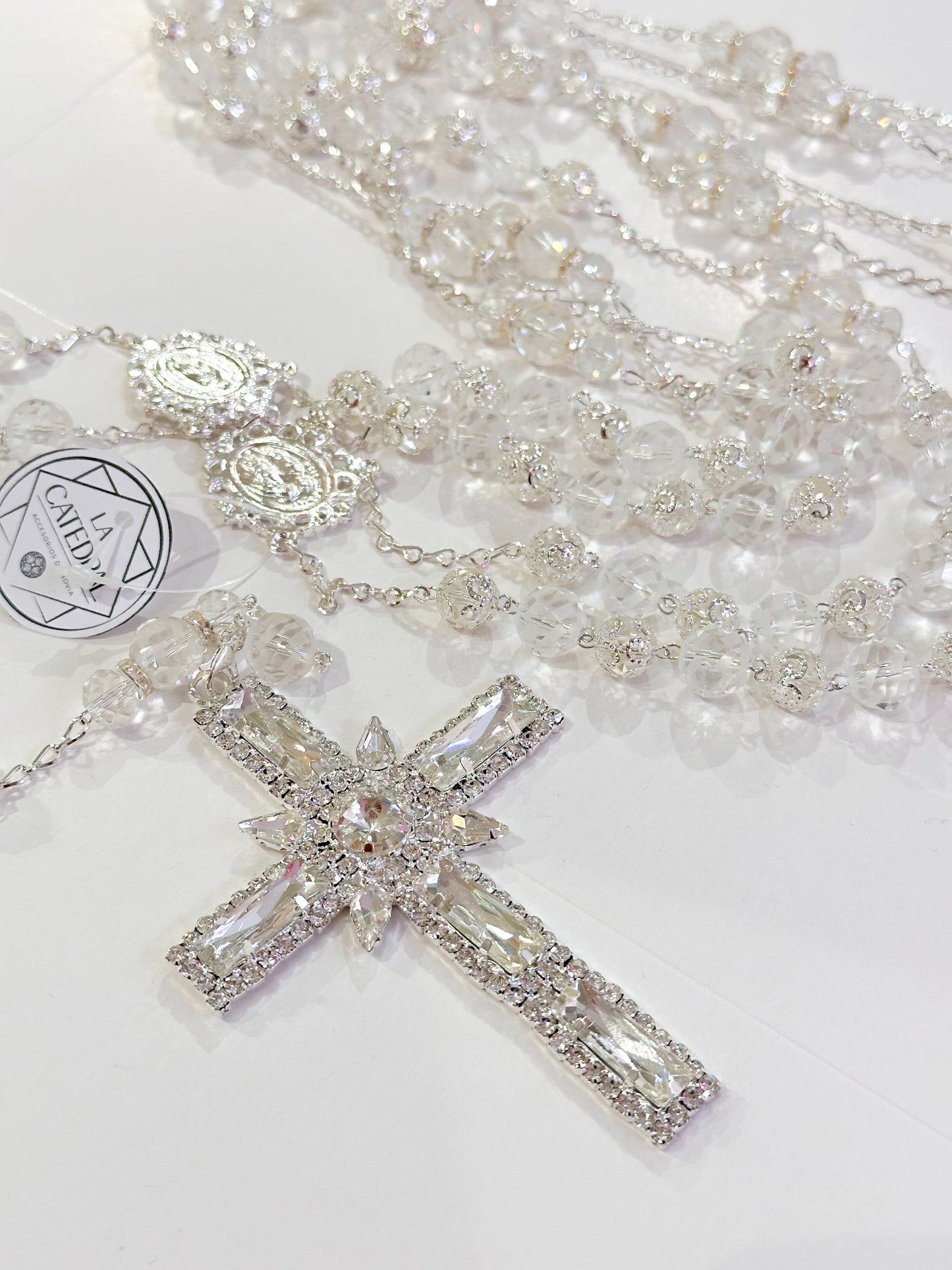 Silver religious ribbon