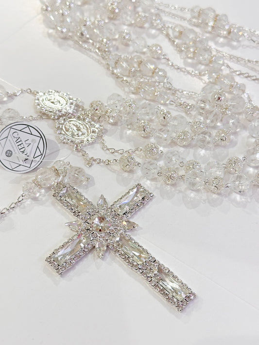 Lazo religioso plateado