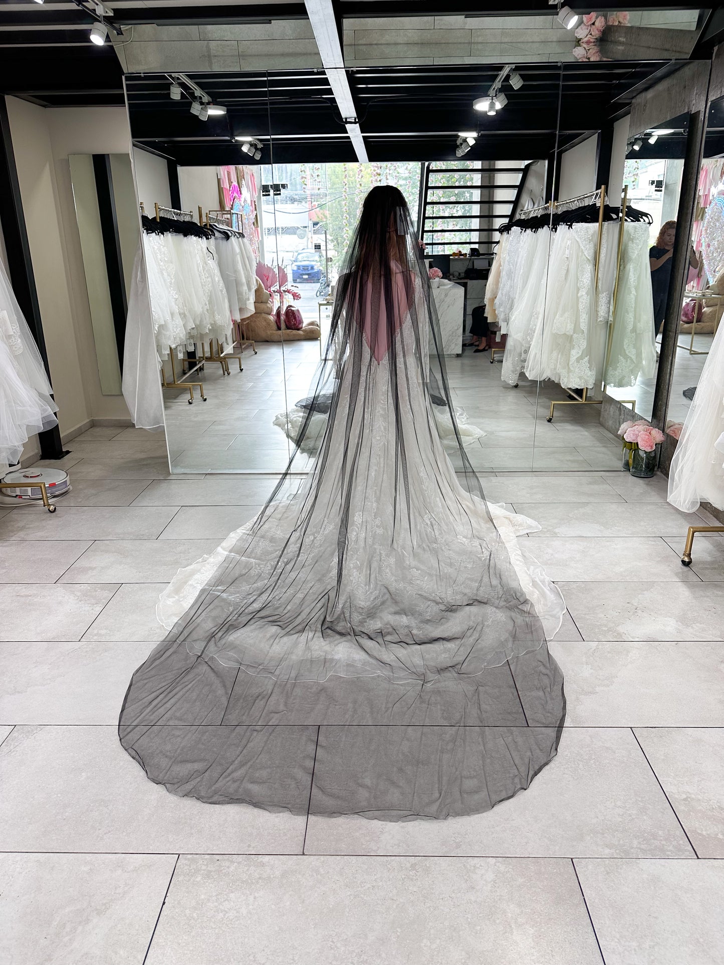 Sandra Negro - Velo Largo 3x1.50mts