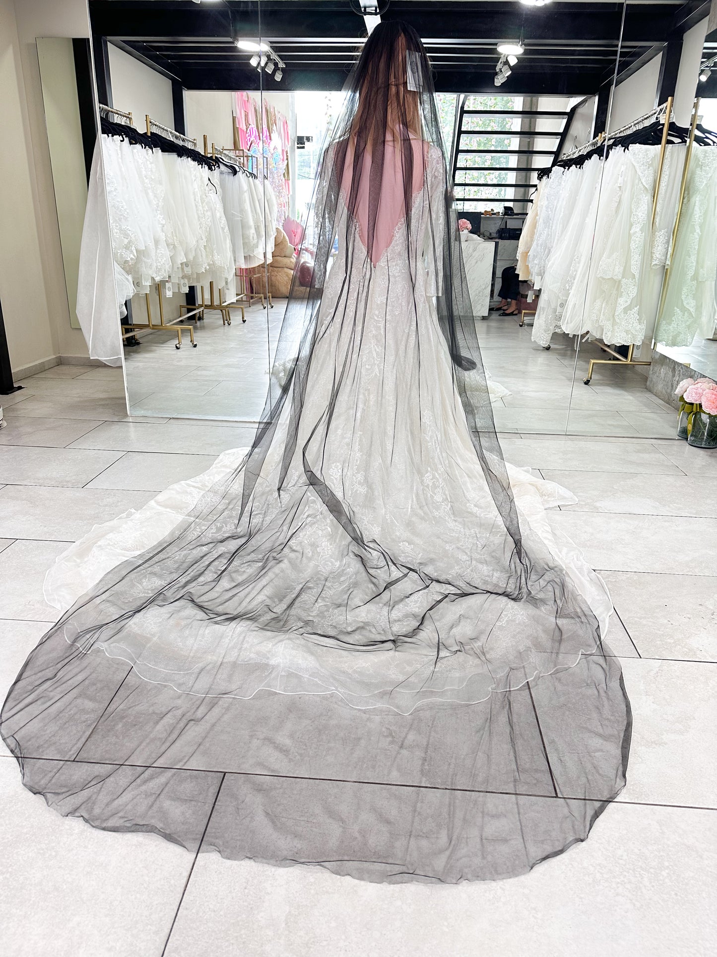 Sandra Negro - Velo Largo 3x1.50mts