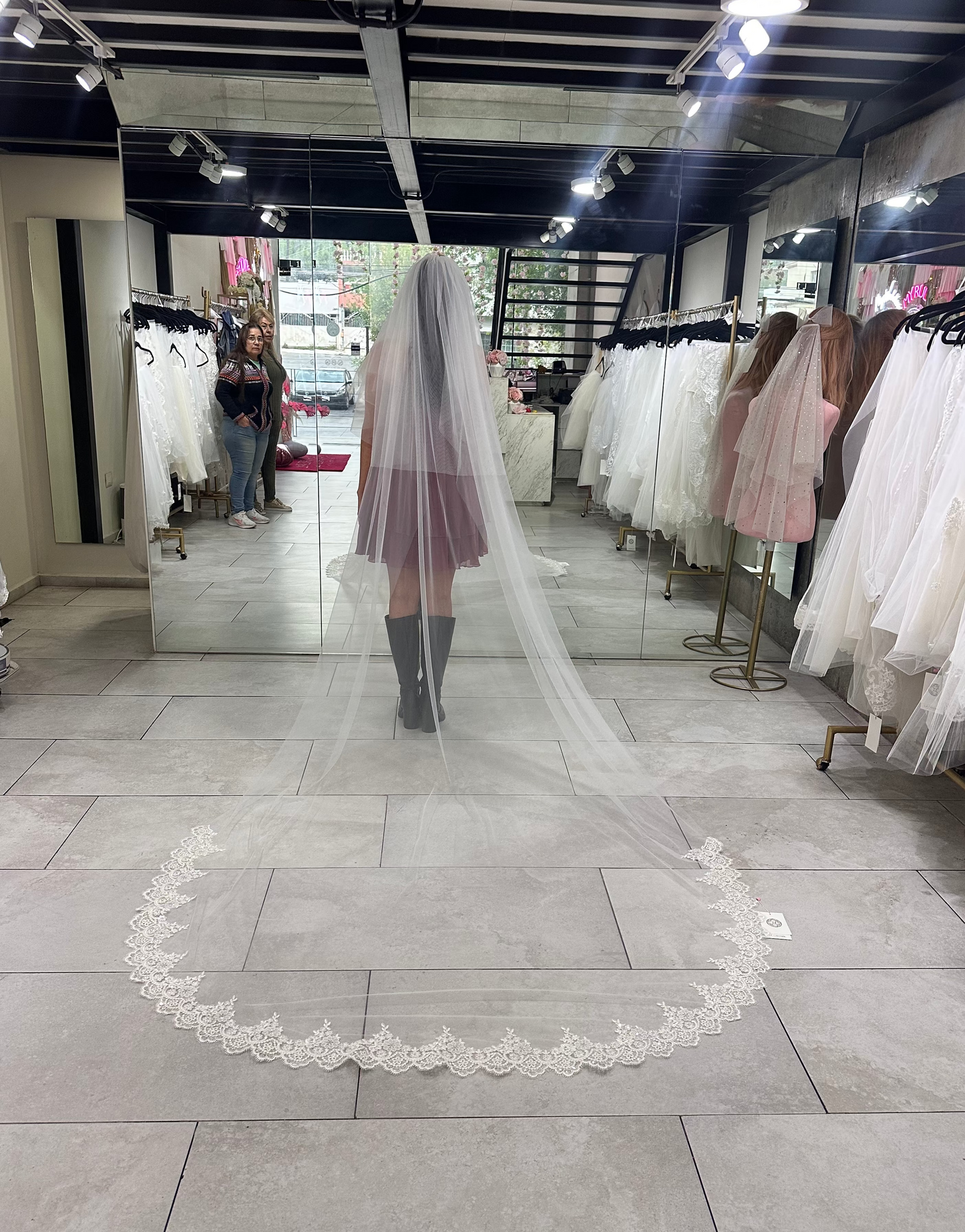 Belen - Long Double Layer Veil 3x1.50mts