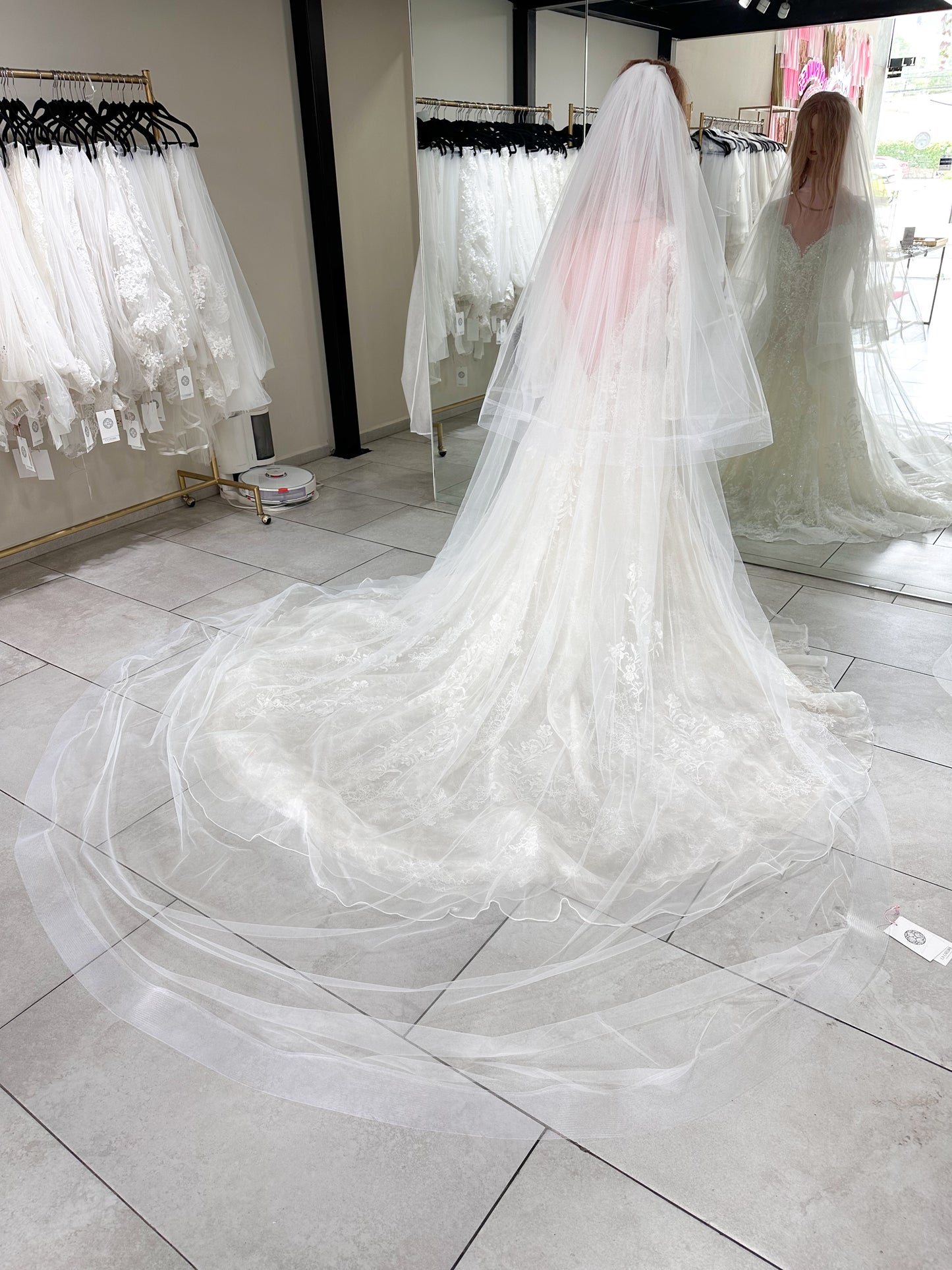 Hazzel - Long Double Layer Veil 3x3m