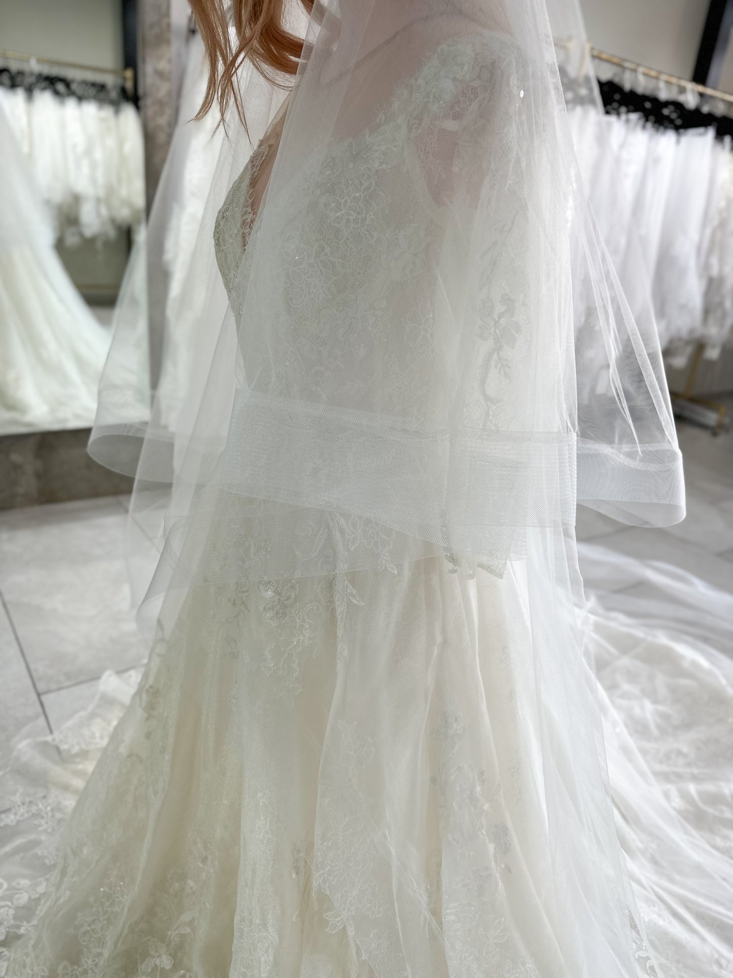 Hazzel - Long Double Layer Veil 3x3m