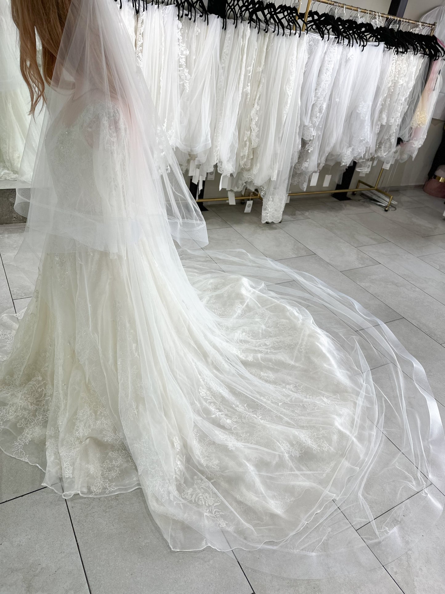 Hazzel - Long Double Layer Veil 3x3m