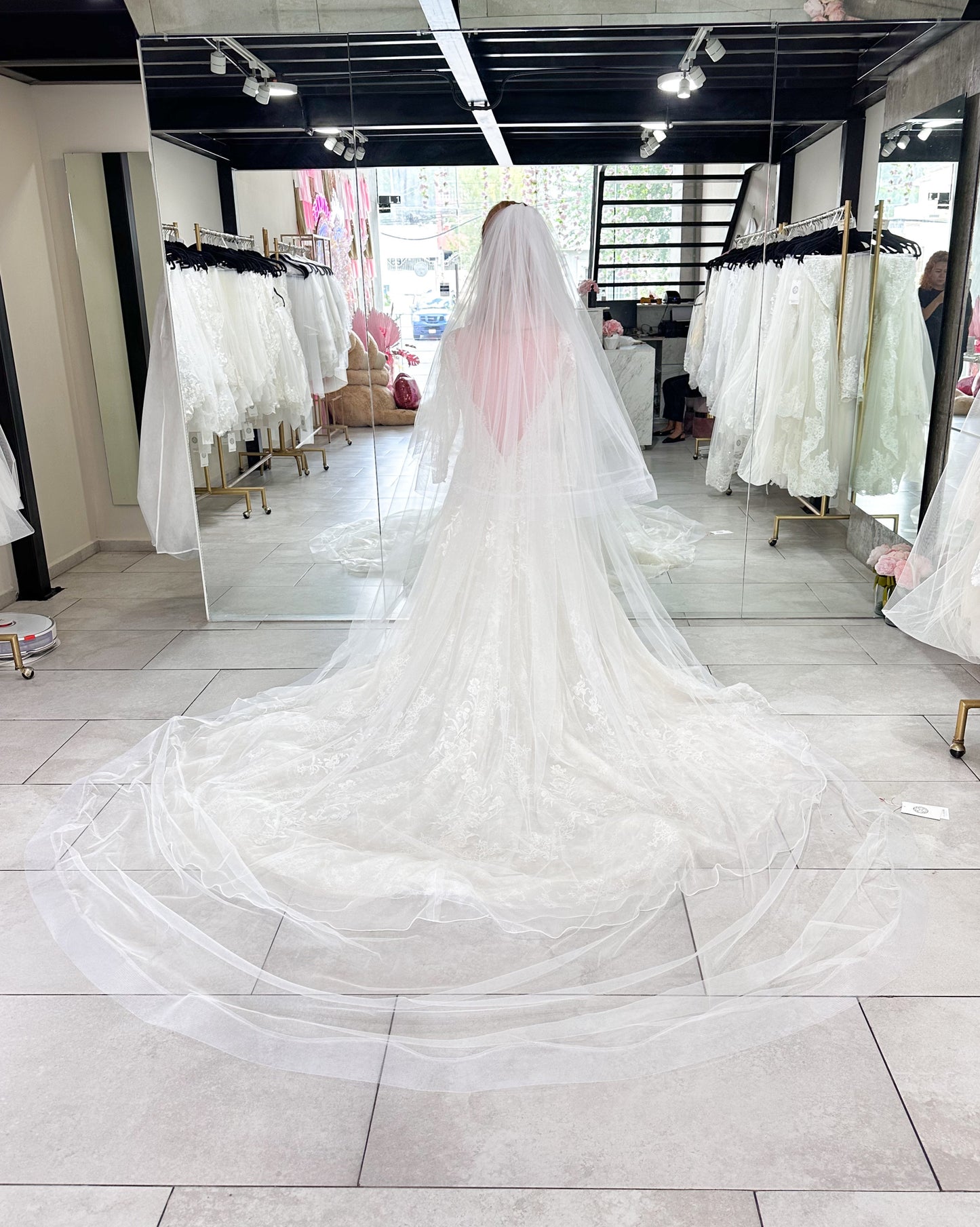 Hazzel - Long Double Layer Veil 3x3m