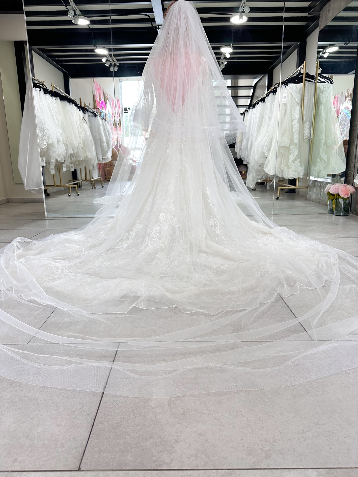 Hazzel - Long Double Layer Veil 3x3m