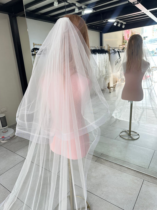 Katia - Long Double Layer Veil 3x1.50m