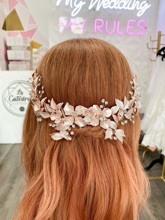 Peineta Barcelona Rosegold