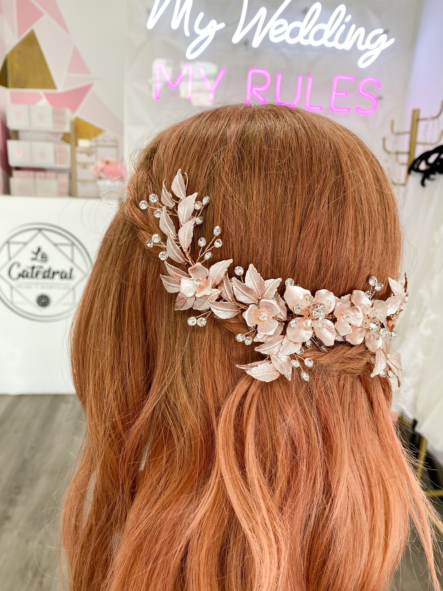 Peineta Barcelona Rosegold