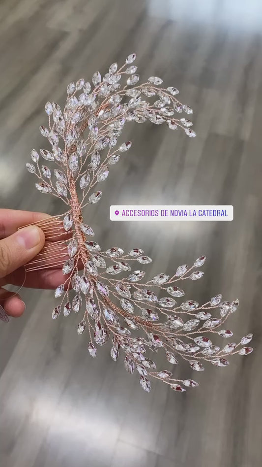 Peineta Giza Rosegold