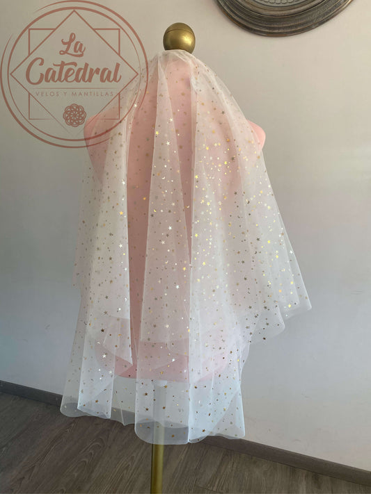Stars - Short Double Layer Veil